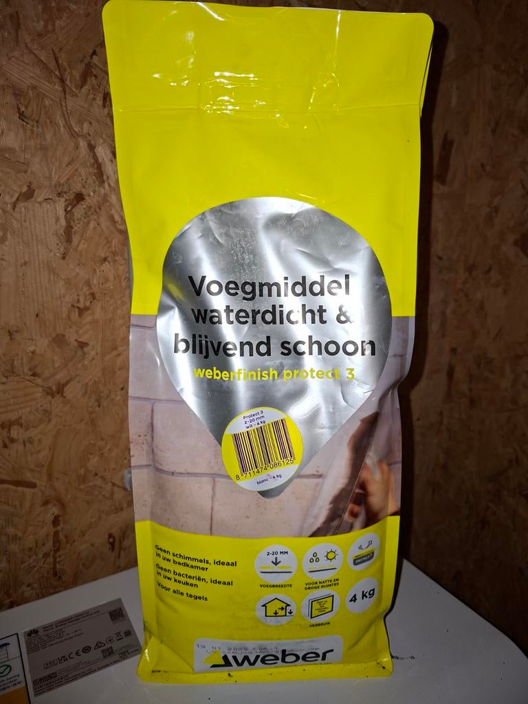 Voegmiddel nieuw 2 zakken, Ophalen