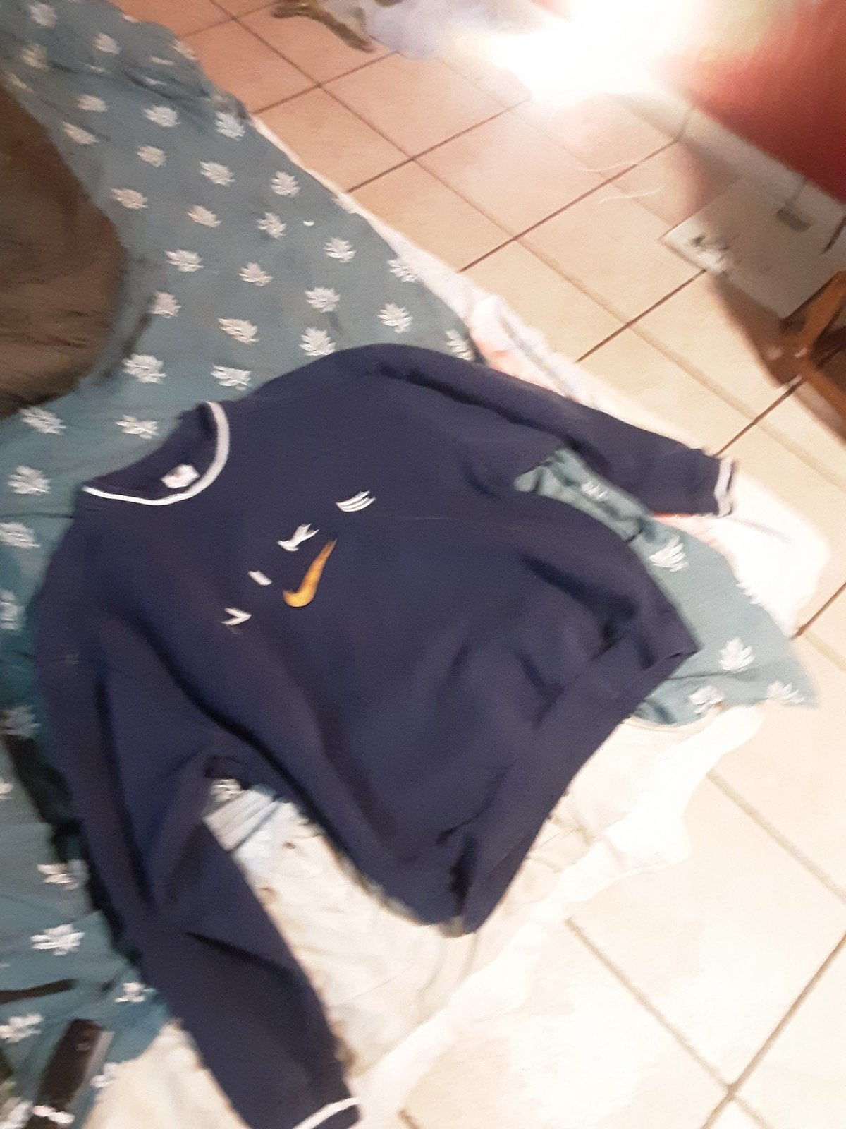 Nike Sweater ’90 vintage, Maat 52/54 (L), Blauw, Nike, Ophalen of Verzenden