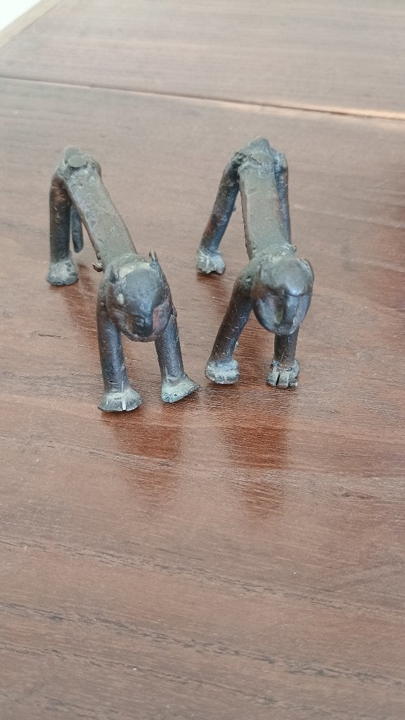 Art figuratif du Gabon XXème, Antiquités & Art, Afrique, Enlèvement, Bronze