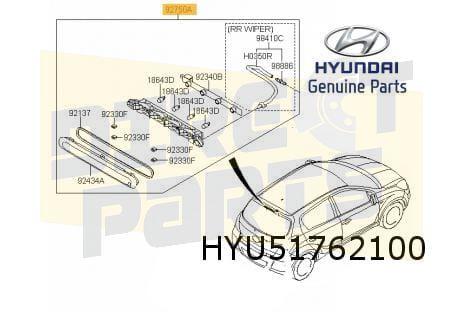 Hyundai i20 (-1/15) derde remlicht (bij wisser achter) Origi, Neuf, -, -, Hyundai