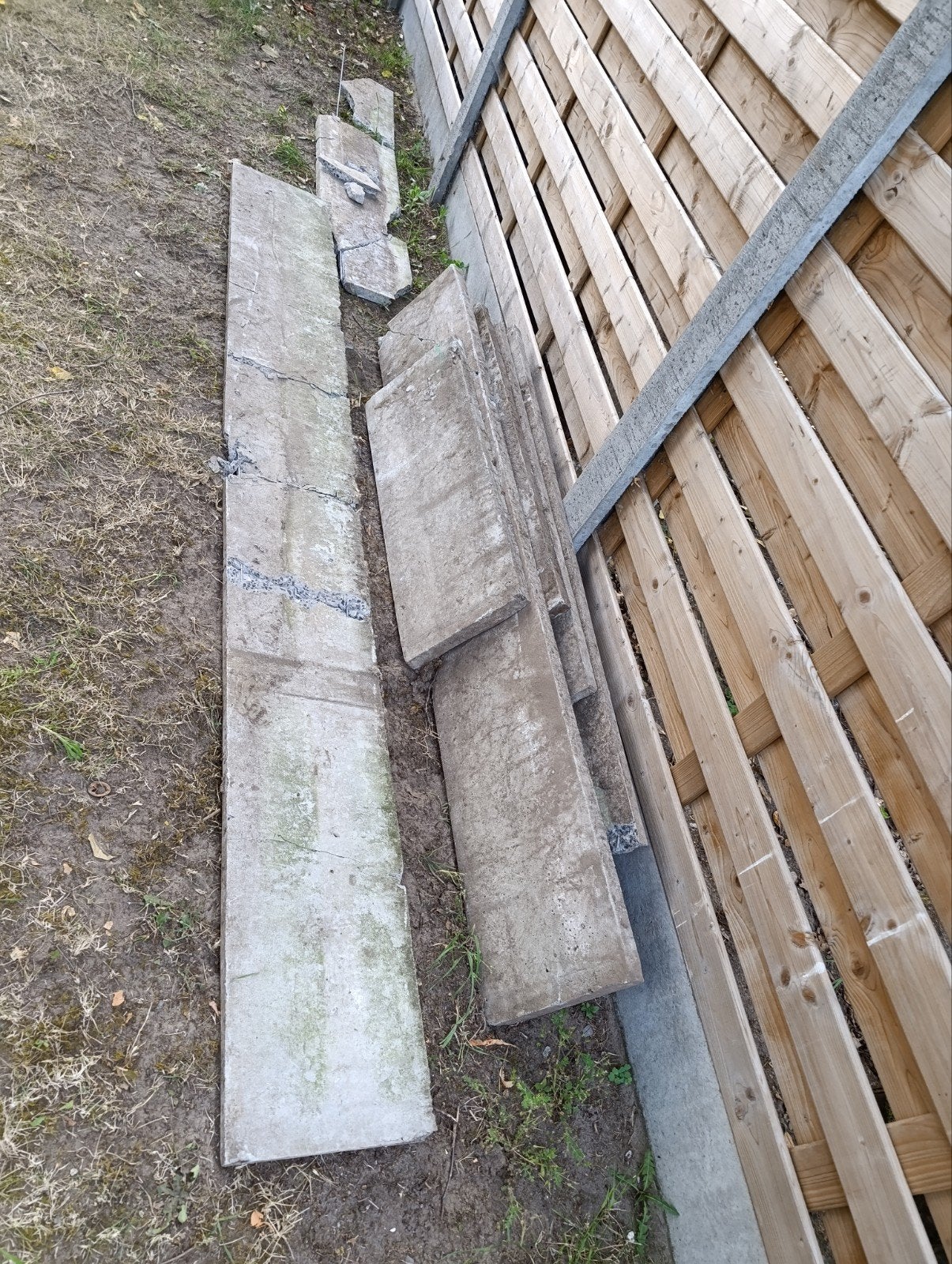 Stukken betonplaten gratis op te halen, Ophalen