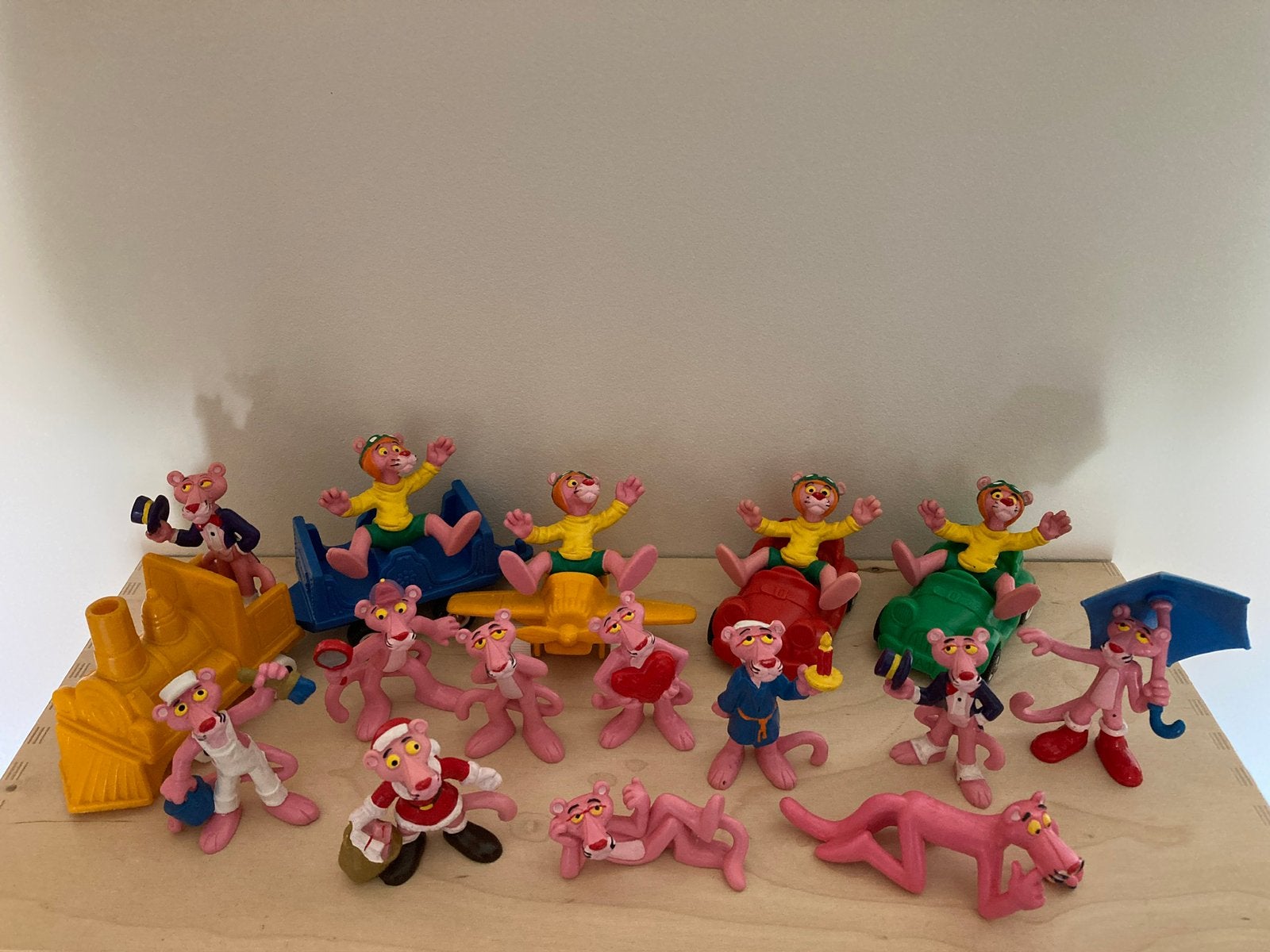 Pink roze panther Pvc Figuren Bullyland 1983 compleet, Ophalen of Verzenden, Zo goed als nieuw