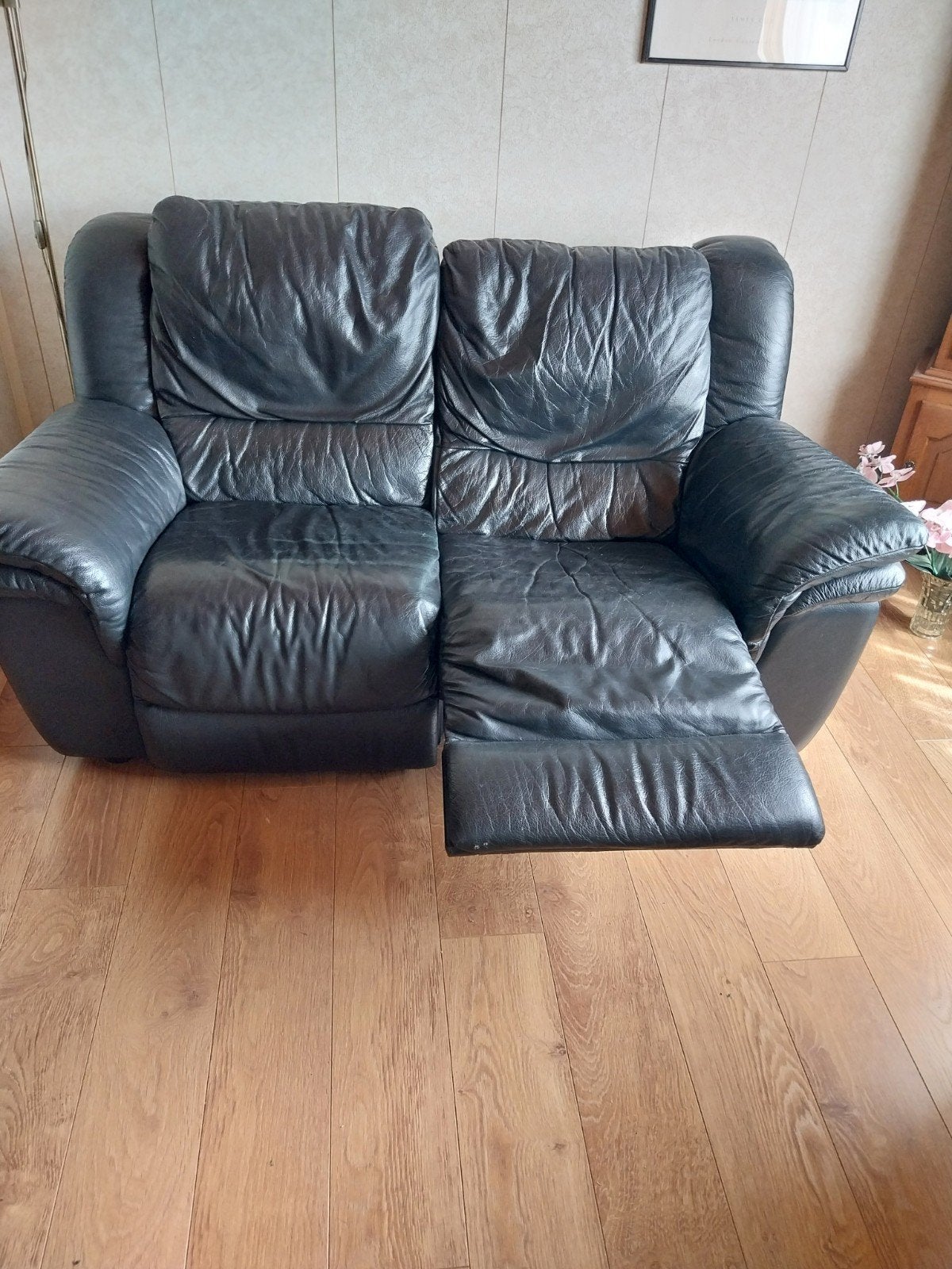 Lederen 2 zit met relax Natuzzi, Huis en Inrichting, Ophalen