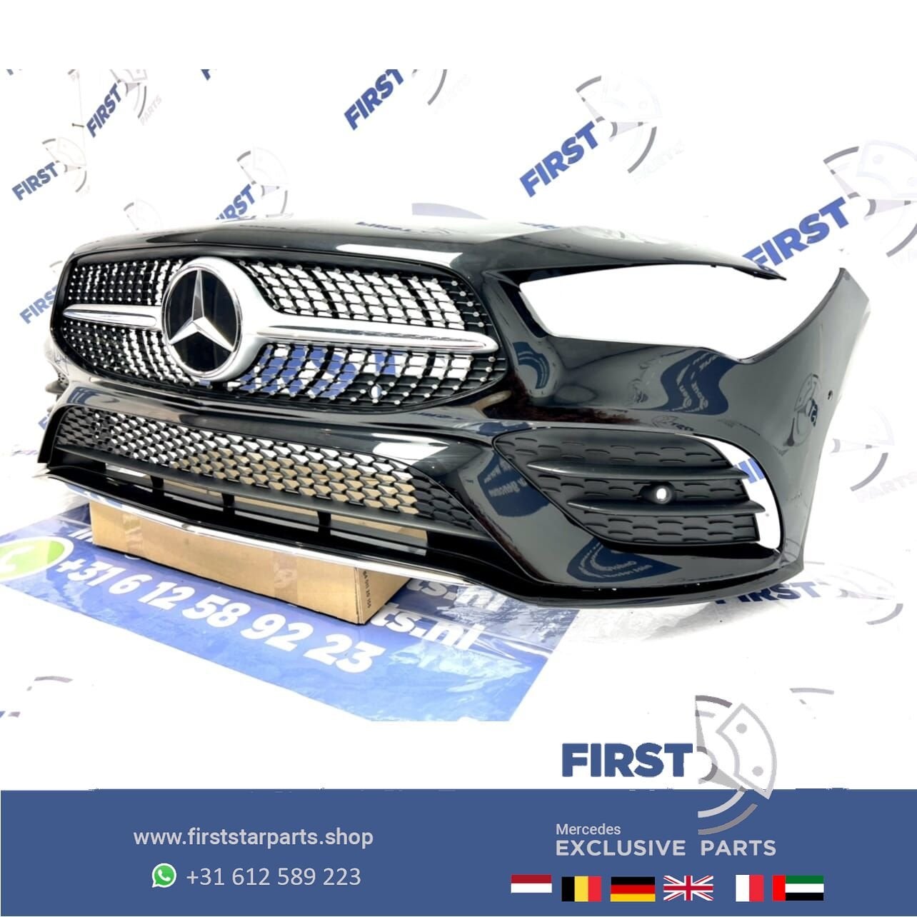 W118 C118 X118 CLA AMG BUMPER ZWART VOORBUMPER + DIAMOND GRI, Utilisé, -, Avant, -