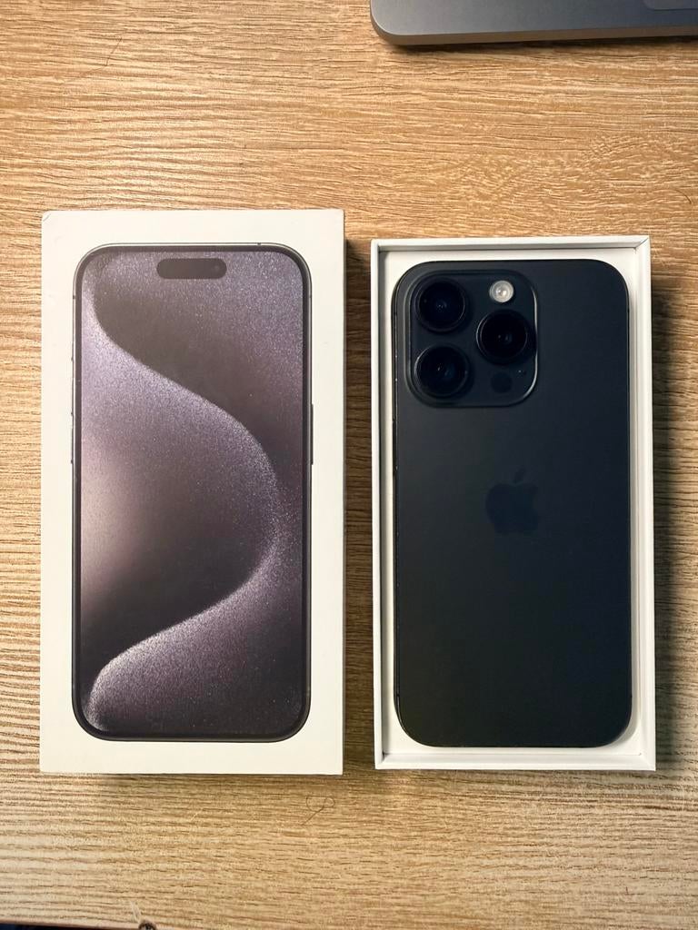iPhone 15 Pro, Telecommunicatie, Ophalen, 128 GB, 86 %, Zwart