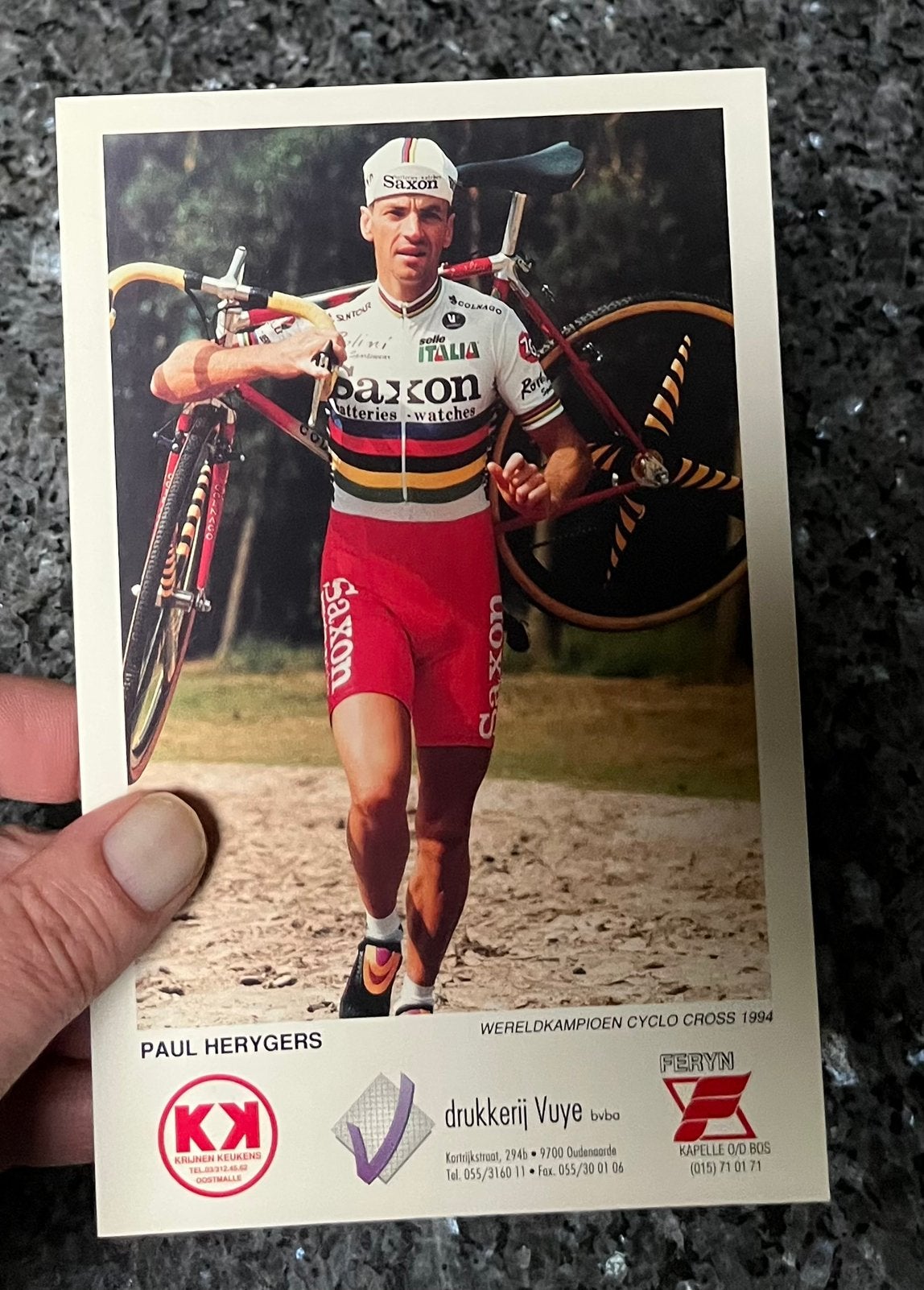Wielrenner Paul Herijgers wereldkampioen, Ophalen, Zo goed als nieuw