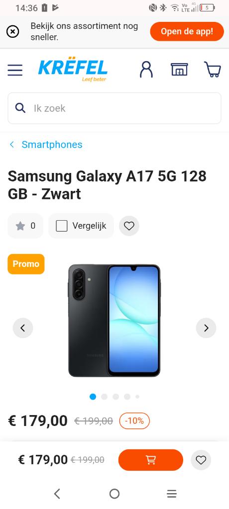Samsung A17, Diversen, Ophalen of Verzenden, Zo goed als nieuw