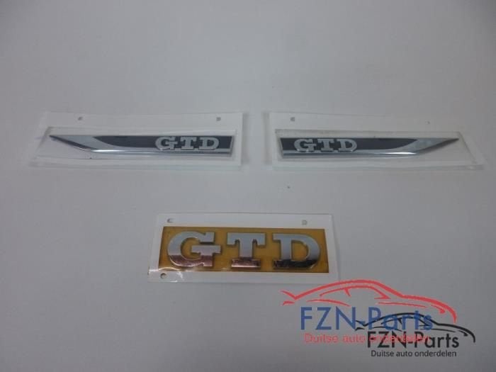 VW Golf 7 GTD Embleem Sticker Logo Zijschermen + Achterklep, Enlèvement ou Envoi, Utilisé