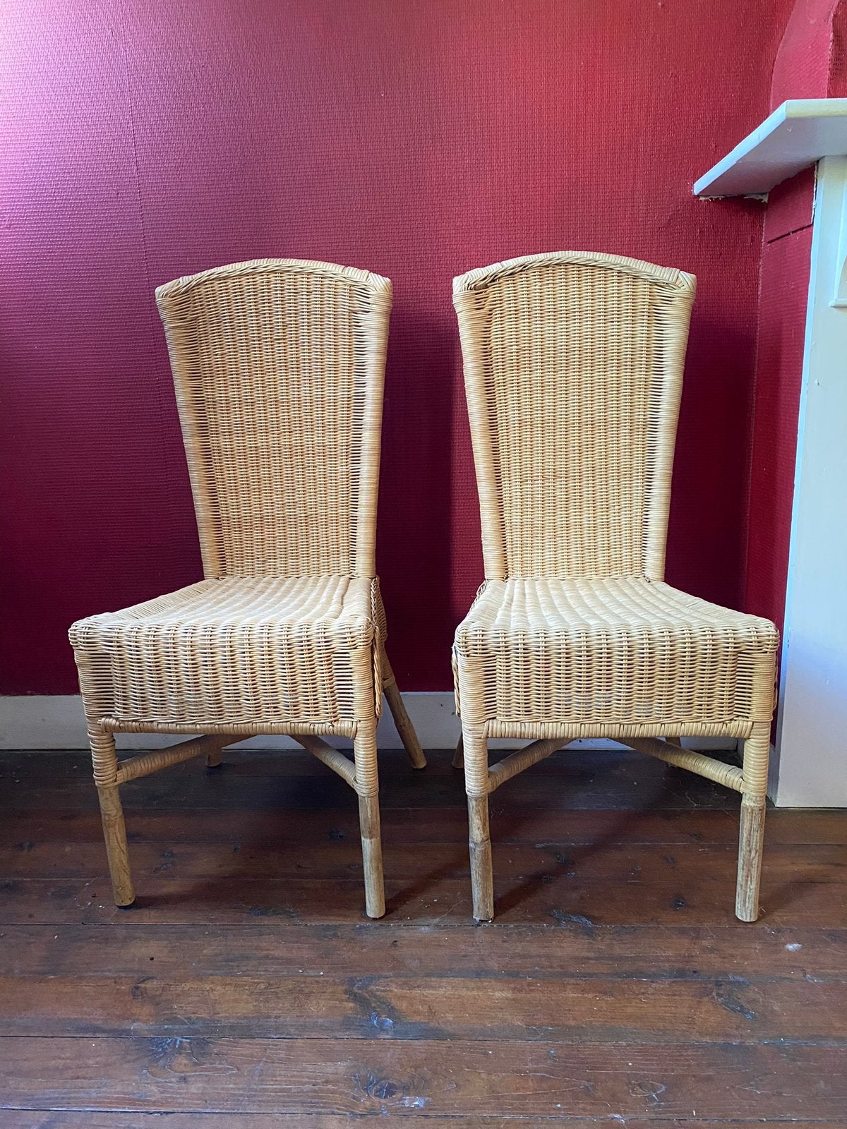 2 rieten stoelen, Ophalen, Zo goed als nieuw, Twee