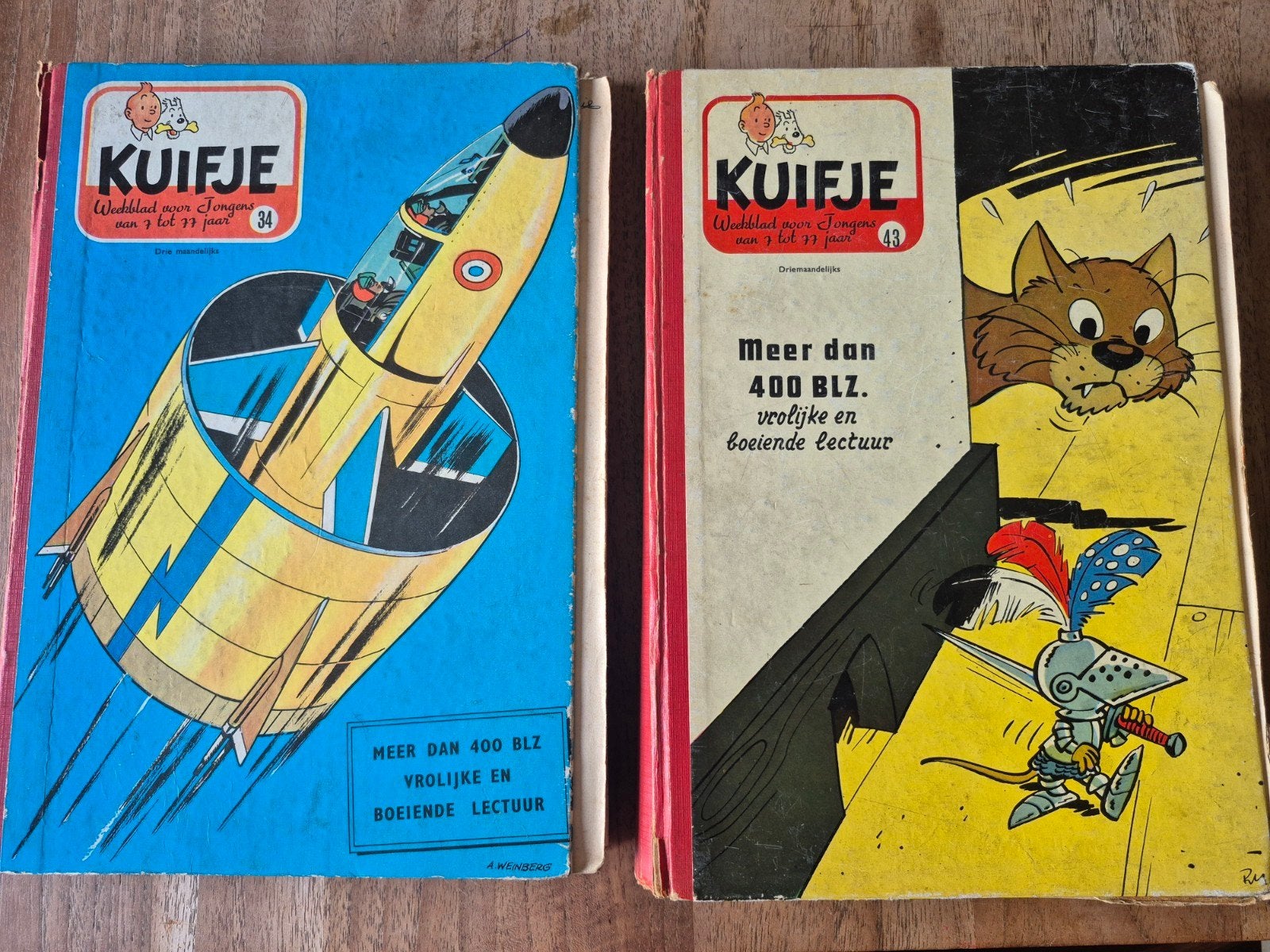 Collection du magazine hebdomadaire Tintin, livre 34 et 43 (, Livres, Enlèvement ou Envoi