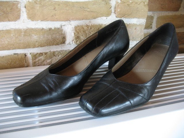 Zwart lederen schoenen: Clarks maat 38, Schoenen met lage hakken, Zwart, Ophalen of Verzenden, Clarks