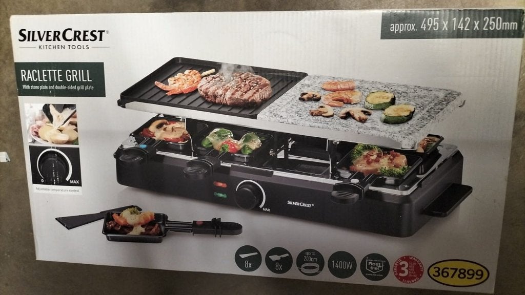 Raclette-grill Silvercrest 1400W NEUF, Enlèvement, Neuf, 8 personnes et plus