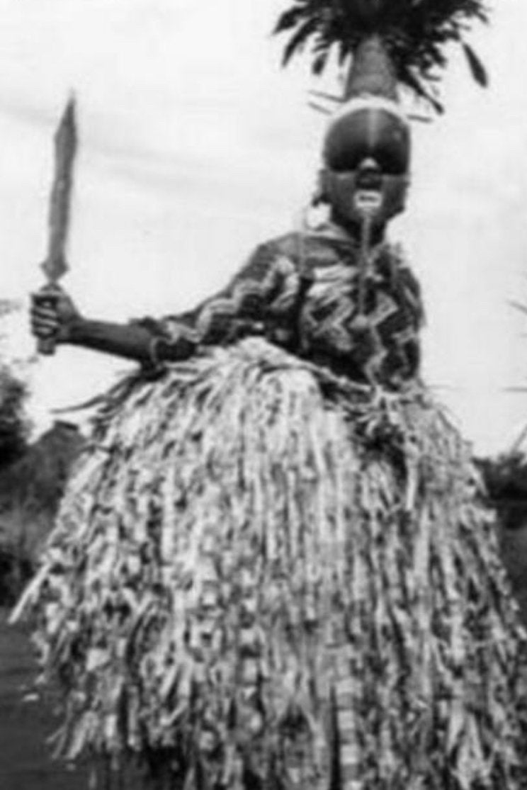 Salampasu oorlogs zwaard Congo van Antropoloog 1900 nr.1, Hout, Zwart, Beeld, Afrika
