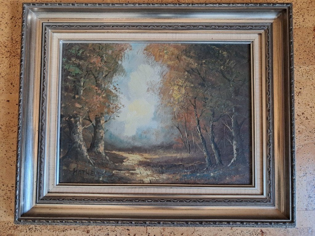 schilderij, Ophalen, Doek, Landschap, Olieverf