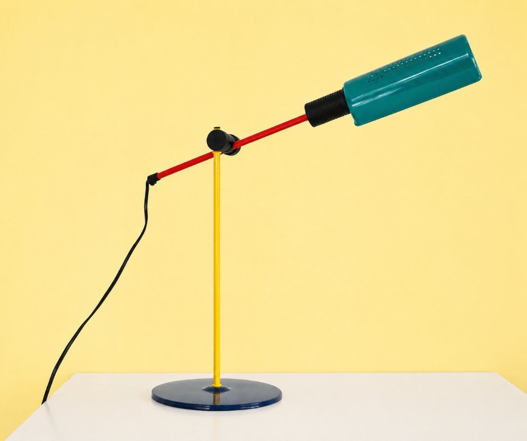 vintage postmoderne bureaulamp van Veneta Lumi,, Ophalen of Verzenden