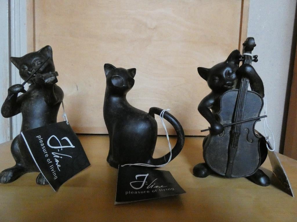 3 beeldjes kat, Ophalen of Verzenden, Nieuw