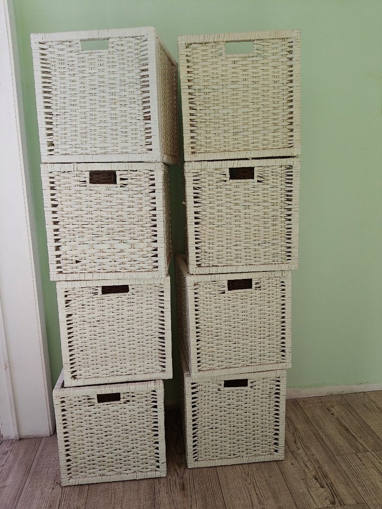 Kallax mand/box wit, Ophalen, Gebruikt