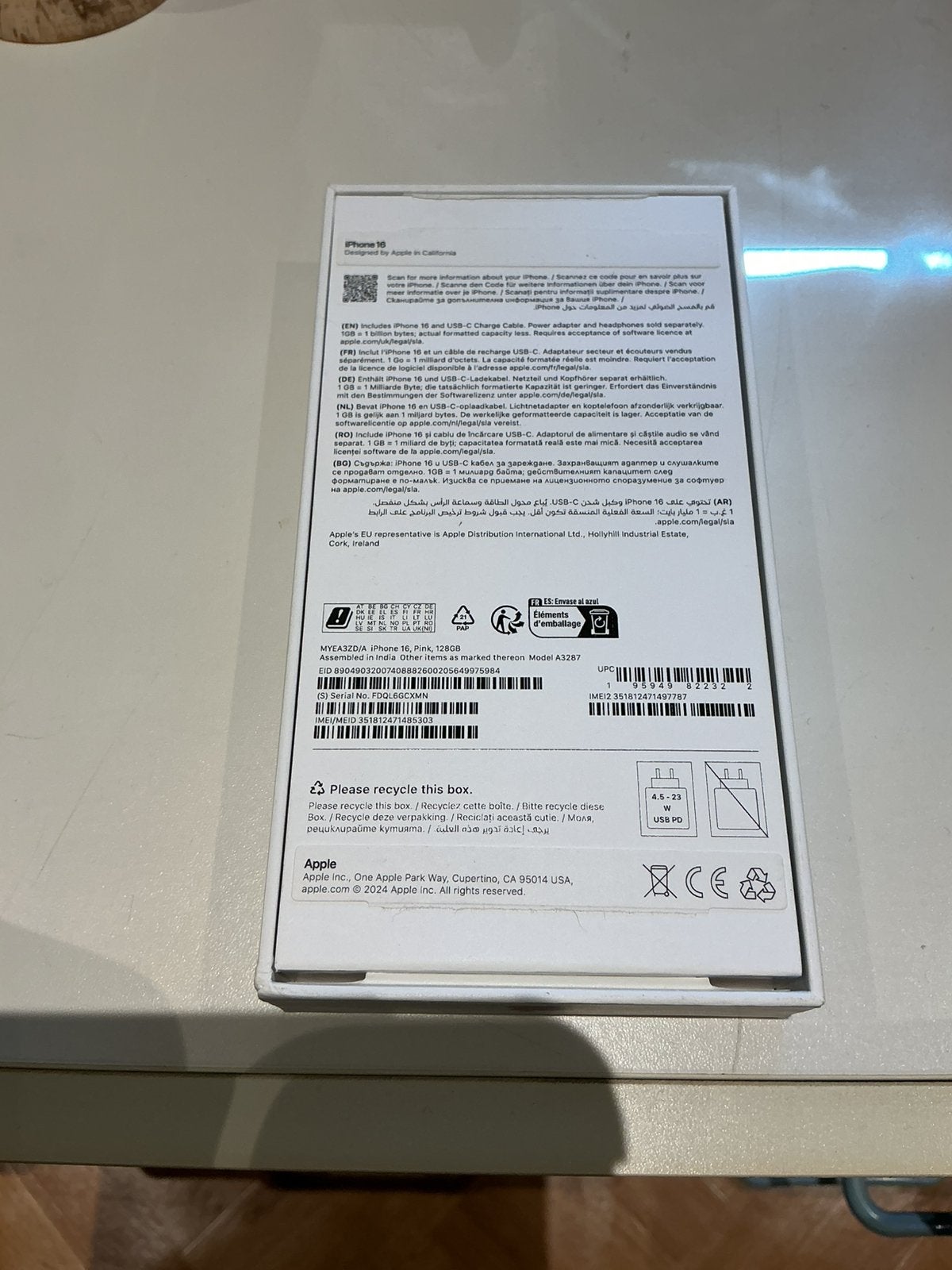 Apple iPhone 16 /Roos /128 gb, Télécoms, Enlèvement, Rose, 128 GB, IPhone 16