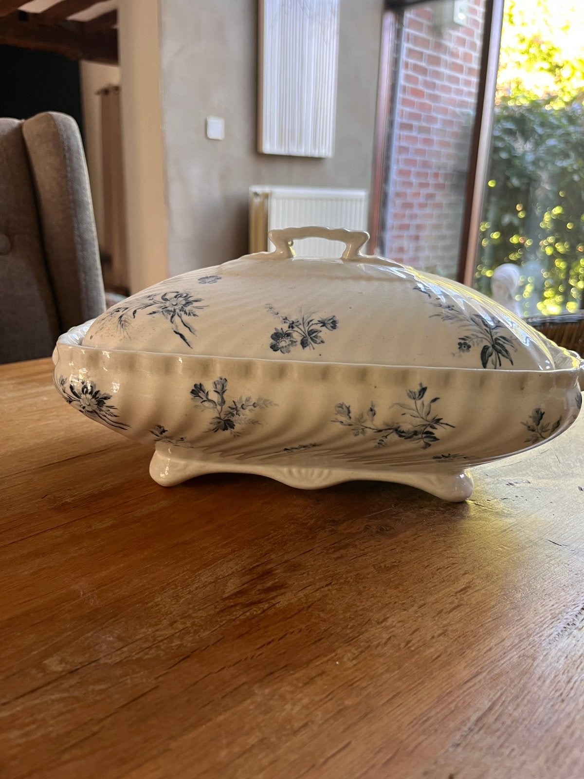 Ancien légumier( début XXème)modèle Riva faïencerie Petrus, Antiek en Kunst, Antiek | Servies los, Ophalen