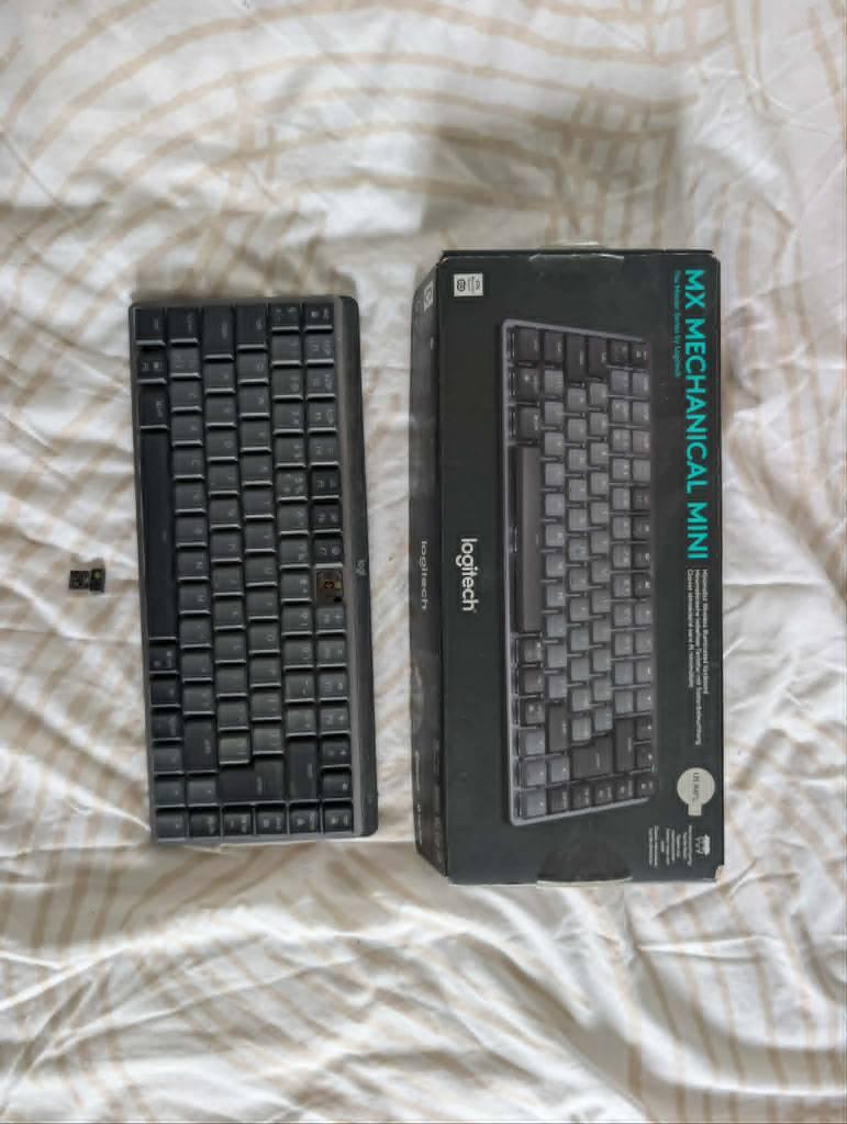 Logitech MX Mechanical Mini Wireless - grijs, missende F8, Computers en Software, Toetsenborden, Gebruikt, Qwerty, Draadloos, Ophalen
