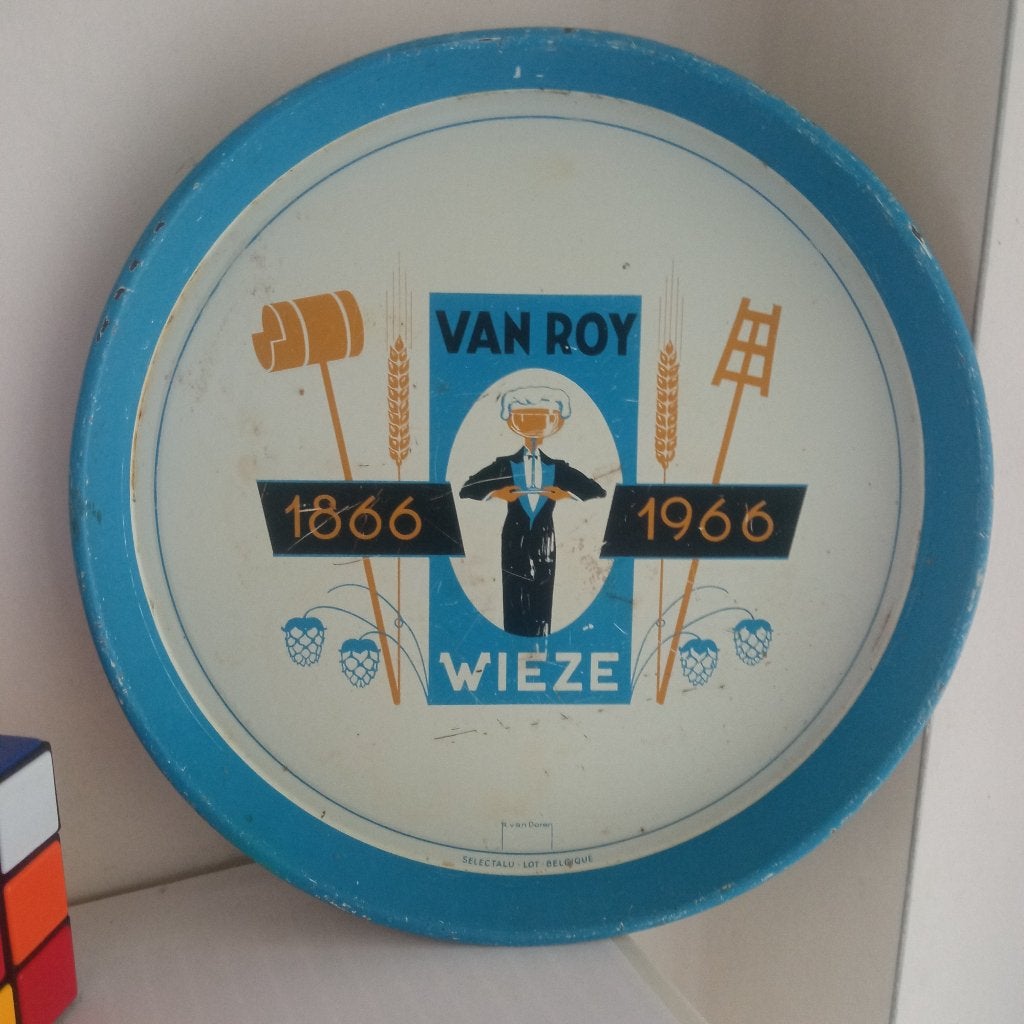 plateau VAN ROY WIEZE, Ophalen of Verzenden, Gebruikt, Reclamebord, Plaat of Schild, Overige merken