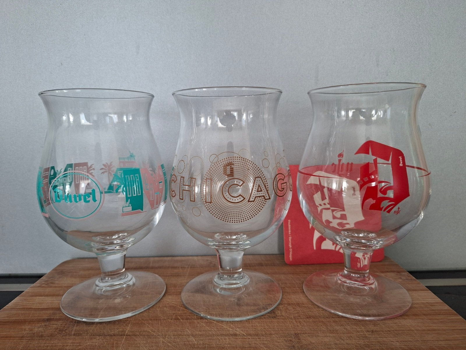 Duvel 3 glazen + 1 viltje, Enlèvement ou Envoi