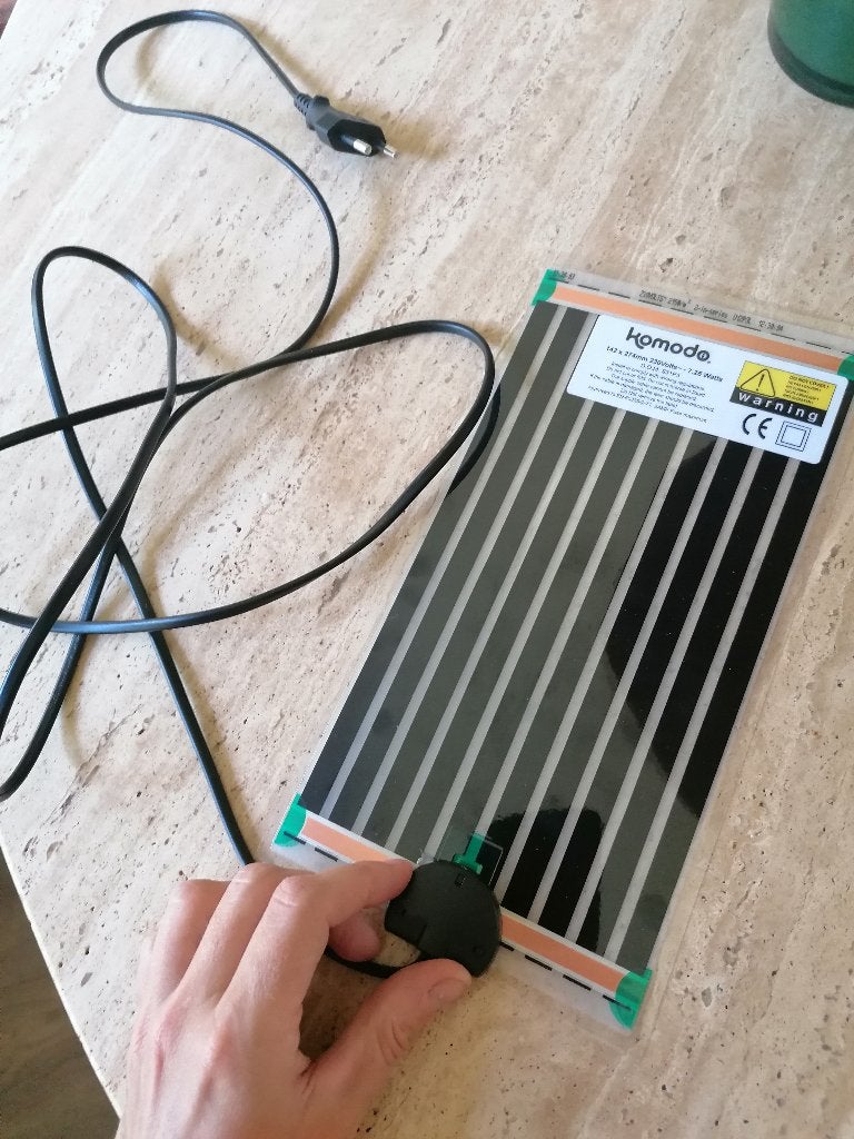 Warmtemat komodo + tempregelaar + dig tempmeter, Ophalen