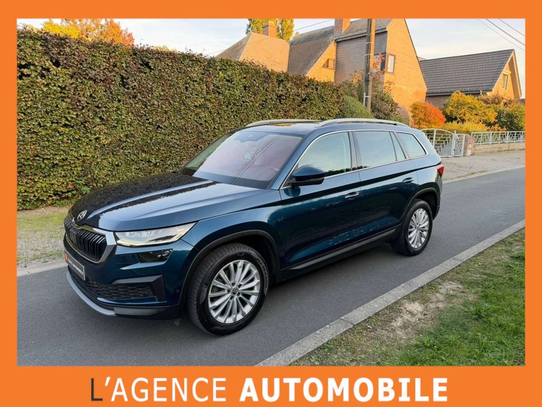 Skoda Kodiaq 1.5 TSI ACT Clever 7pl. DSG - GARANTIE 12M - 3a, Auto's, 4 cilinders, Blauw, 7 zetels, Leder
