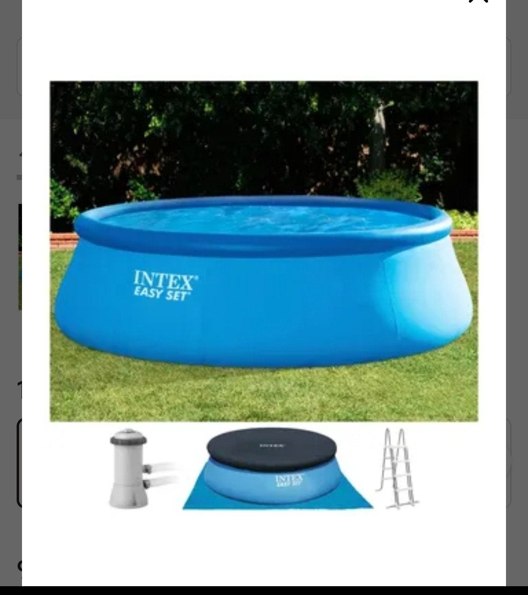 Zwembad Intex easy set 457x107 met pomp en trap. Nieuw., Ophalen, Nieuw