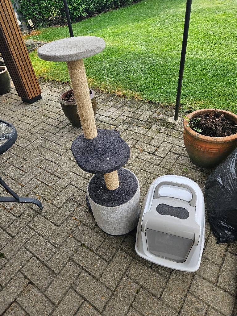 kattenbak + krabpaal, Dieren en Toebehoren, Katten-accessoires, Ophalen, Gebruikt