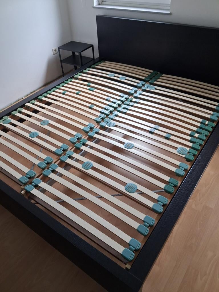 Lit ikea 2 personnes avec sommiers, 210 cm, Enlèvement, Utilisé, 180 cm