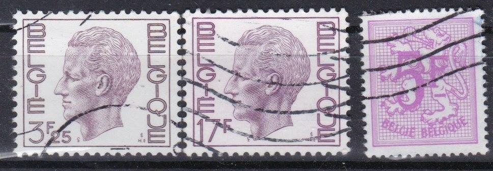 Numéro belge de 1975 1753+1755+ 1756, Envoi, Oblitéré