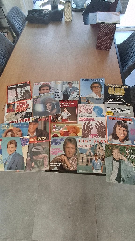 lot vinylplaten singels 45t, Ophalen, Gebruikt, Nederlandstalig