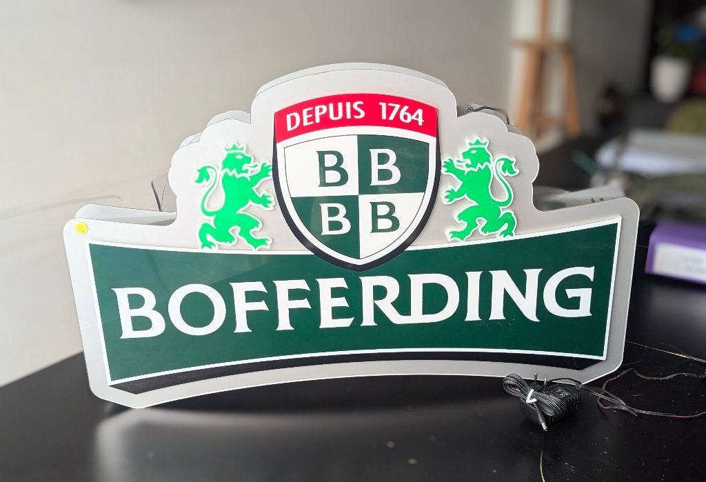 Bofferding enseigne lumineuse, Collections, Enlèvement, Comme neuf, Table lumineuse ou lampe (néon)