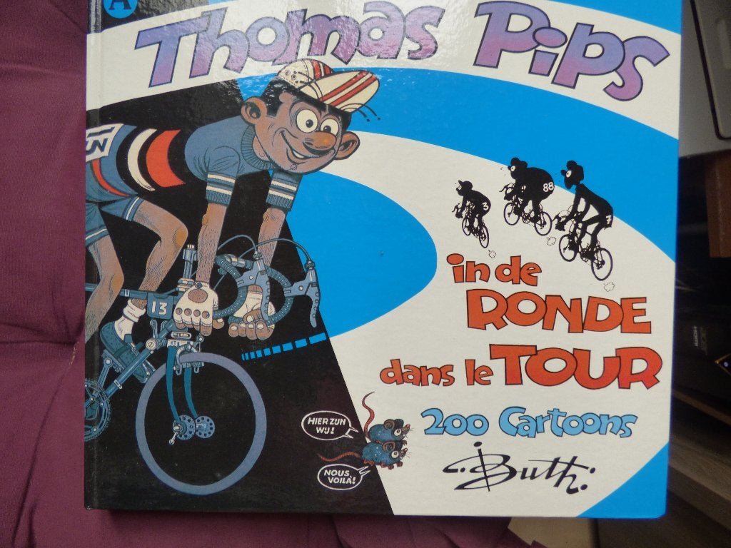 thomas pips in de ronde ,dans le tour 200 cartoons , nieuw, Boeken, Ophalen of Verzenden