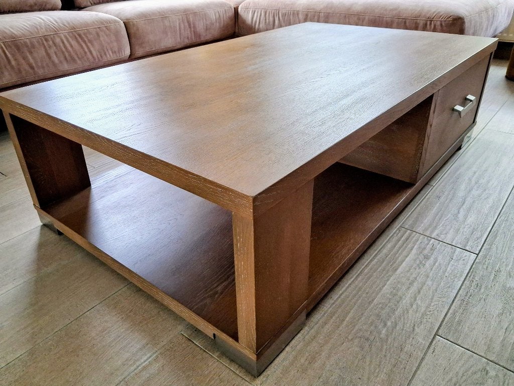 Salontafel (130x80) met grote schuif – Henders & Hazel, 100 à 150 cm, Comme neuf, Enlèvement, 50 à 100 cm