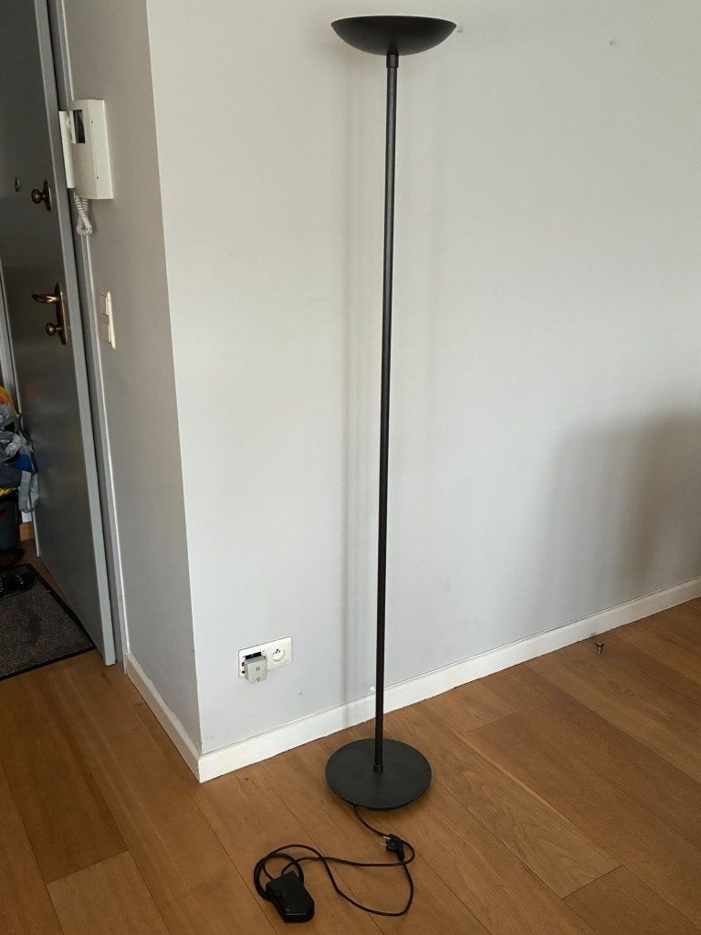 Vloerlamp van het merk Stéphane Davidts —180 cm—300 W—dimmer, Ophalen, Gebruikt, Metaal, 150 tot 200 cm