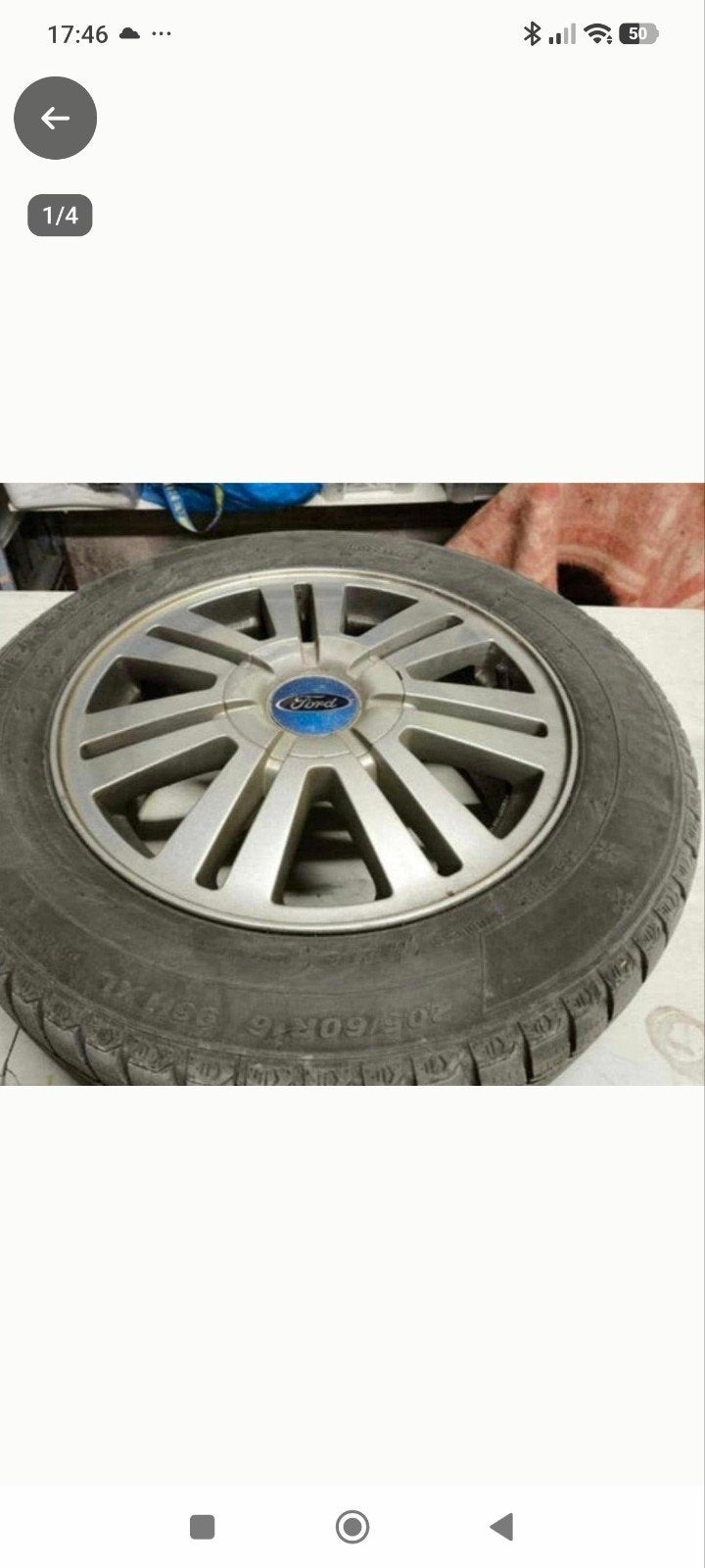 4 jantes alu 16 pouce montés en pneu hiver 205/60R16 96H, Enlèvement