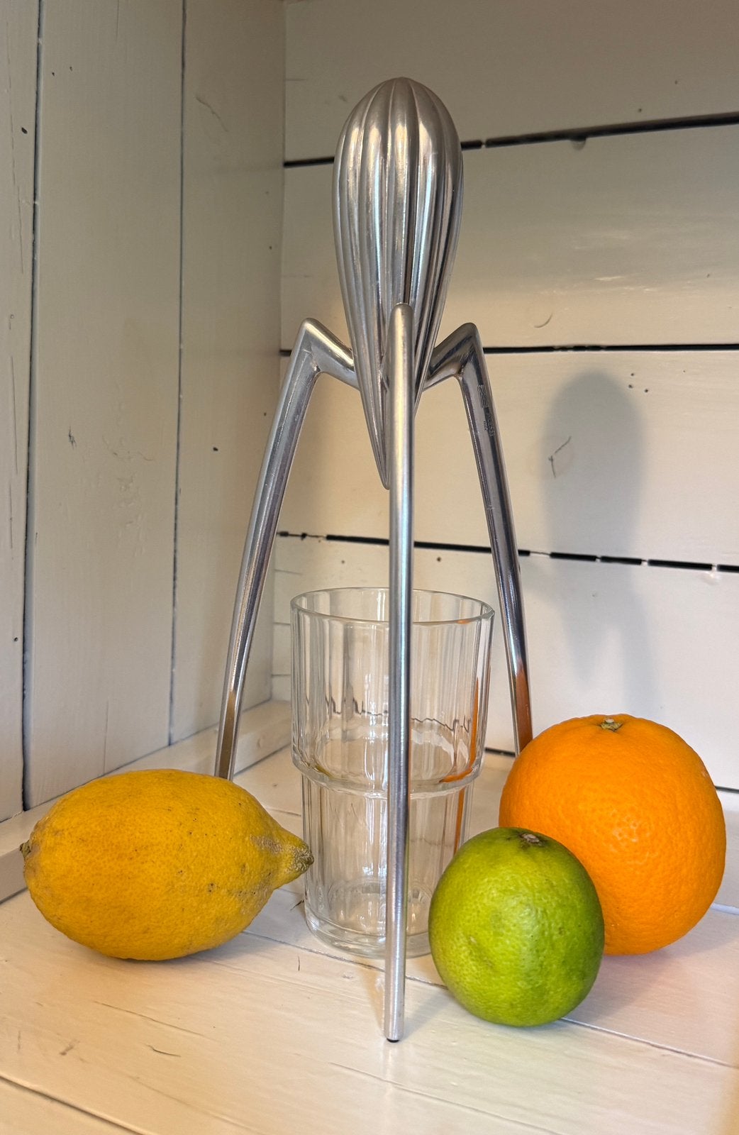 Alessi citruspers, fruitpers, design object., Ophalen, Overige typen, Zilver, Zo goed als nieuw
