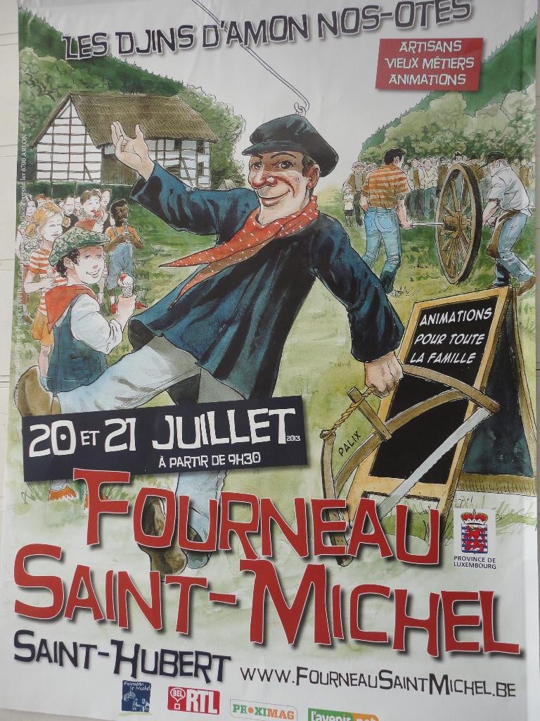 Affiche Fourneau Saint-Michel 2013 - 60x40 cm, Enlèvement ou Envoi, Rectangulaire vertical, A1 jusqu'à A3, Utilisé