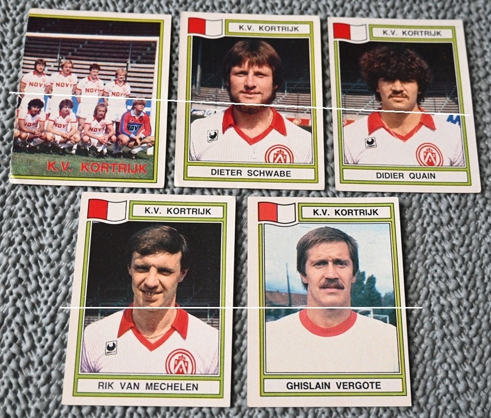 Panini / Football 84 / KV Kortrijk / 10 stickers, Verzamelen, Verzenden, Zo goed als nieuw, Poster, Plaatje of Sticker