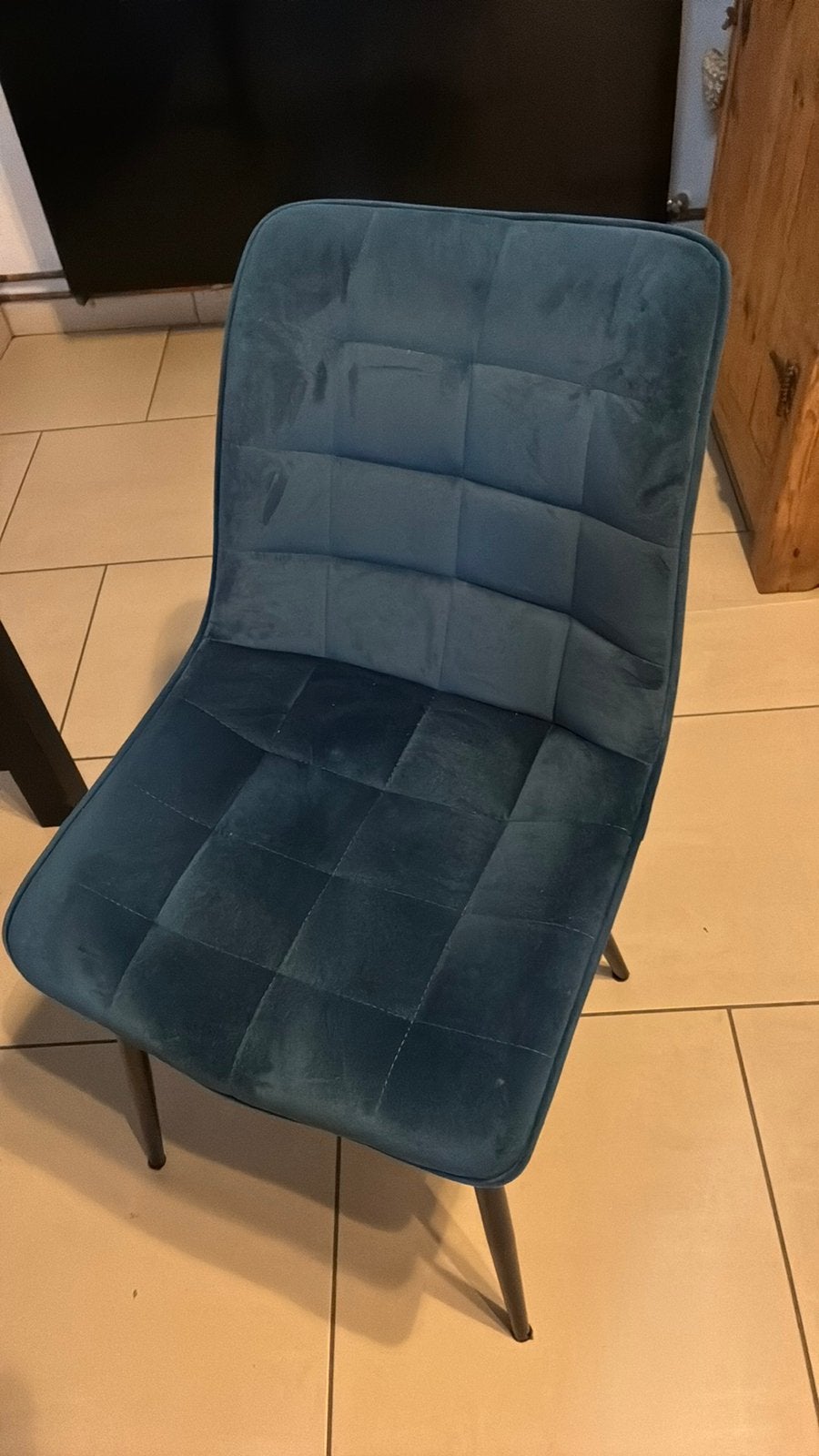 Chaise style velours, Autres couleurs, Enlèvement, Utilisé, Autres matériaux