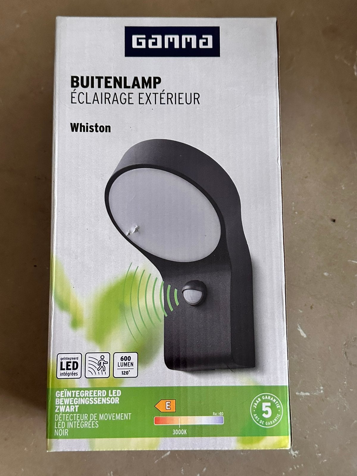 Nouvelle lampe d'extérieur avec détecteur de mouvement, Enlèvement, Neuf, Détecteur de mouvement
