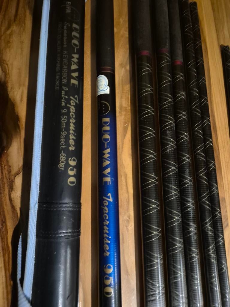 hengel 950cm Carbon met bescherm koker, Ophalen