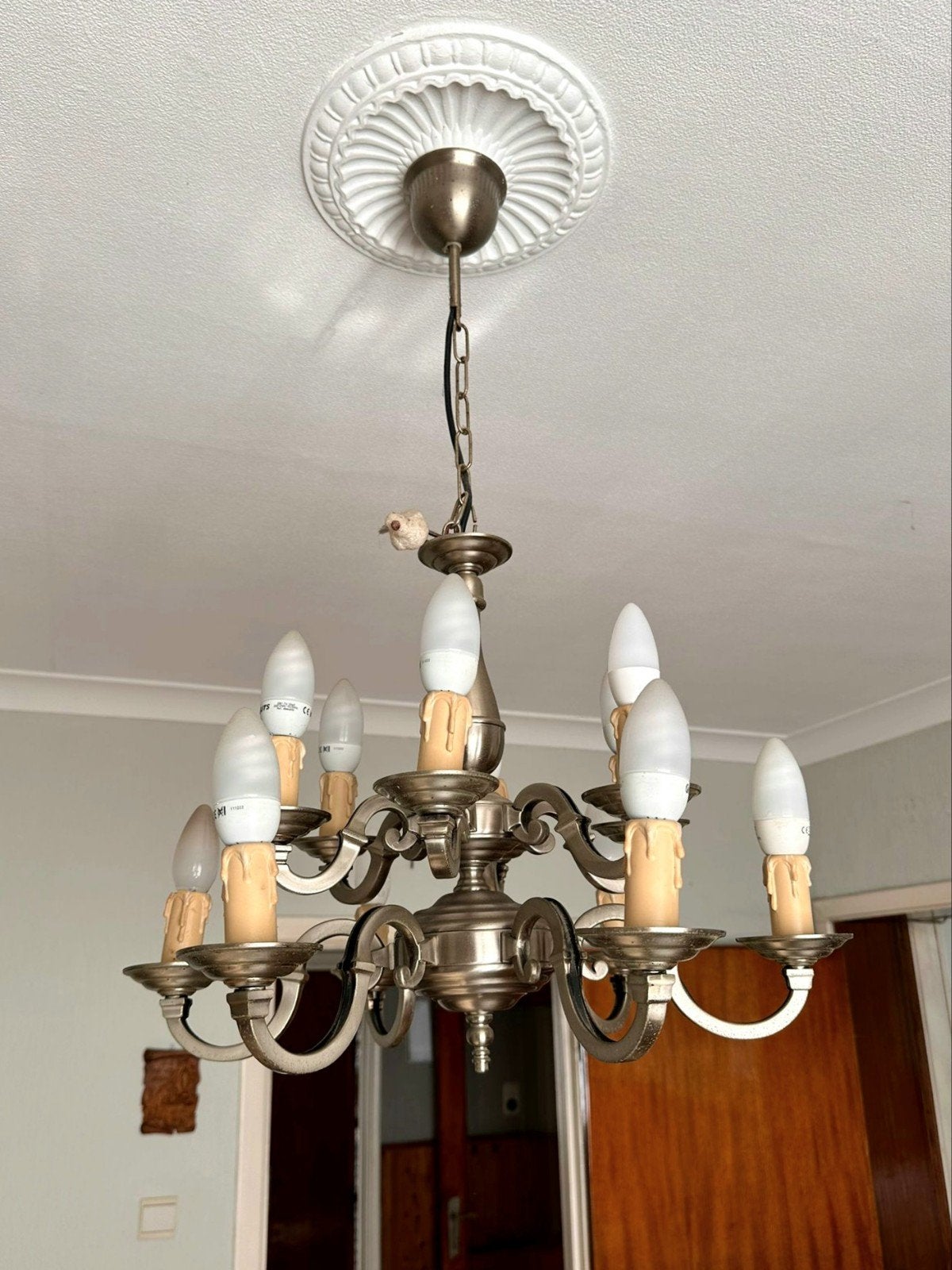 Luster met 12 lichtpunten, Ophalen, Gebruikt