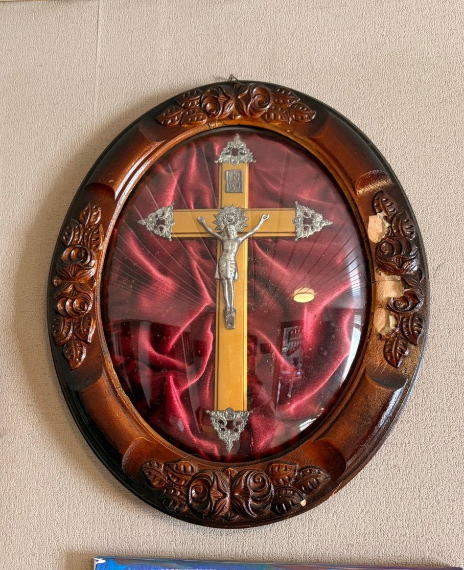 Oud religie kruis in kader, Ophalen, Gebruikt, Overige typen, Christendom | Katholiek