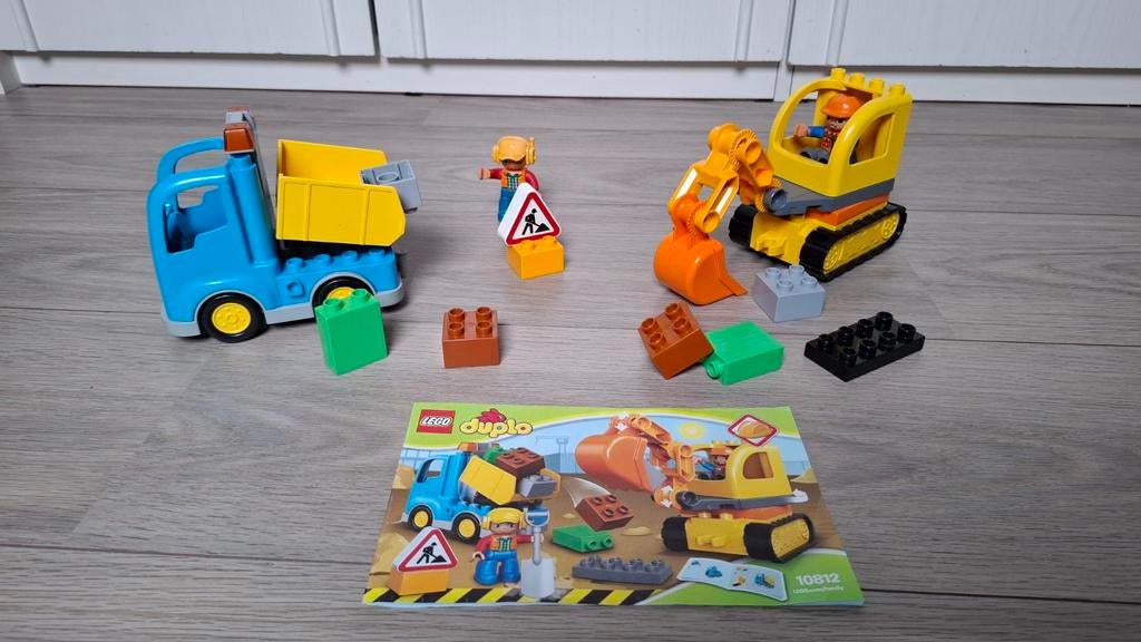 Lego Duplo - 10812 Vrachtwagen en graafmachine, Ophalen, Duplo