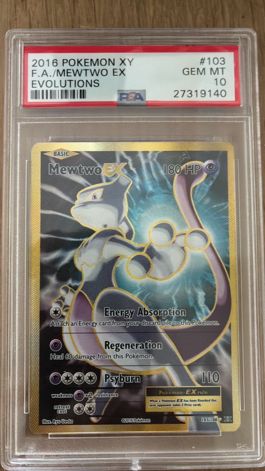 Mewtwo ex. 103.  Jaar 2016.  Psa 10, Ophalen of Verzenden, Zo goed als nieuw