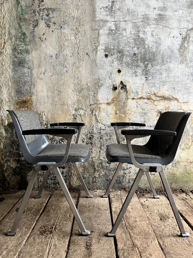 Vintage Wesifa stapelstoel (64 stuks op voorraad), Vintage Wesifa stapelstoel, Enlèvement ou Envoi, Métal, Noir