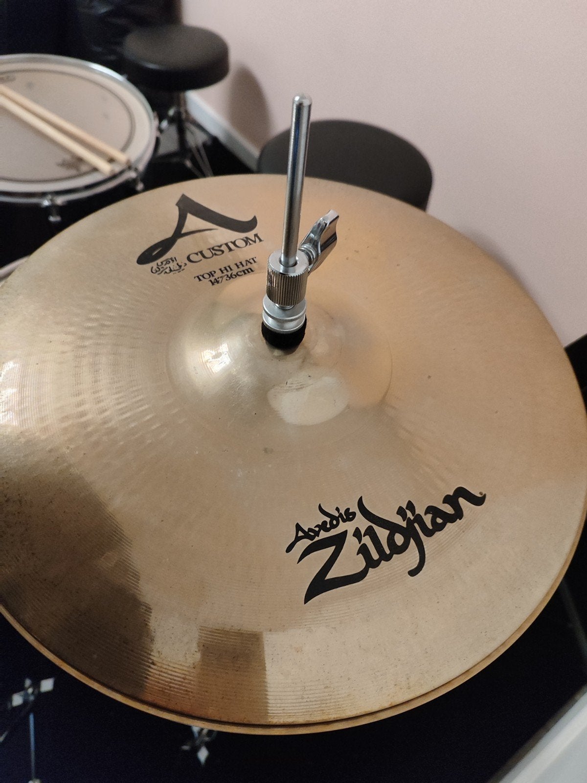 Zildjian A-Custom 14" hi-hat, Muziek en Instrumenten, Ophalen, Gebruikt
